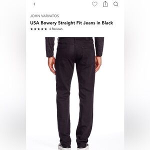 John Varvatos Bowery Straight Fit Jeans